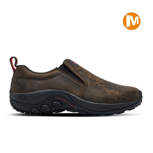 Pánské Pracovní Boty Merrell Jungle Moc Leather SR Tmavě Hnědé (CZ. AXZWS)